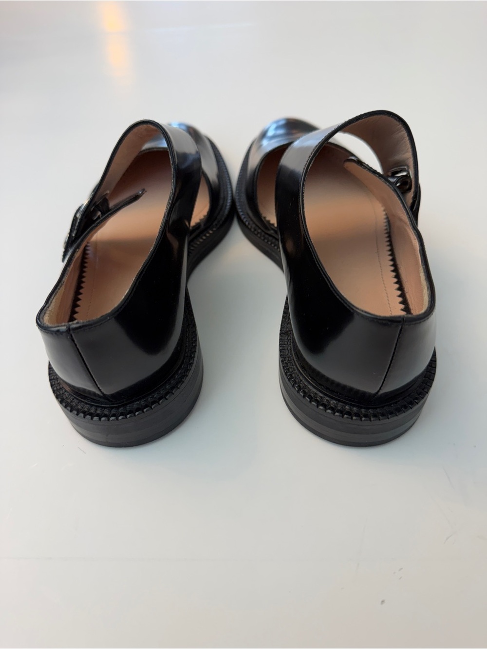 INCH2 Black Mary Jane Monk Strap Shoes, Size 38 (US 8) - Picture 5 of 7